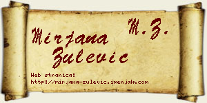 Mirjana Zulević vizit kartica